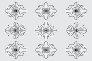 Geometric Pattern Of Abstract Flowers In A Repeatable Arrangement Seamless Background vector