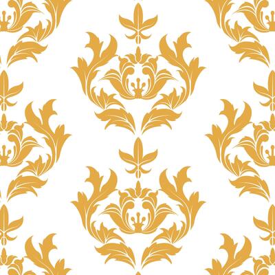 Classic pattern. Damask orient ornament. Classic golden and white vintage background. Orient pattern for fabric, wallpapers and packaging. traditional pattern
