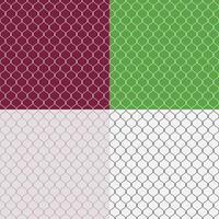 Set of seamless patterns with net for football, basketball or volleyball. Ornament for decoration and printing on fabric. Design element. vector