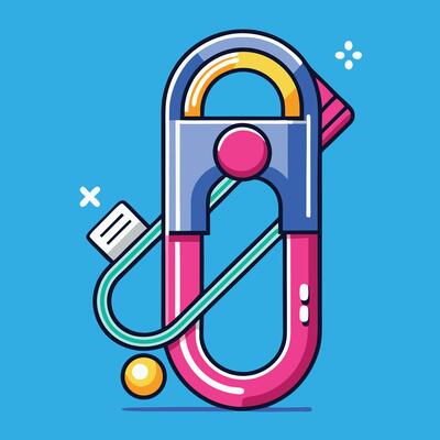 Abstract Geometric Design Colorful Creative Illustration On A Vibrant Blue Background