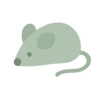 illustration of a soft toy mouse for cats in green color with simple flat style. vector