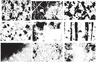 Abstract Ink Splatter and Geometric Texture Set for Creative Backgrounds vector