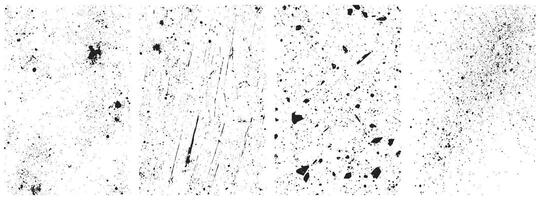 Grunge Ink Splatter and Scratch Texture Collection, High-Resolution Black Drip and Spray Overlays for Graphic Design vector