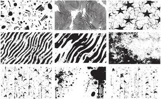 Abstract Patterns, Ink Splatter, Stars, and Distressed Textures for Creative Designs vector