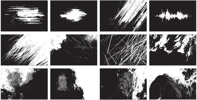 Abstract Ink Strokes, Fingerprints, and Dynamic Textures for Creative Designs vector