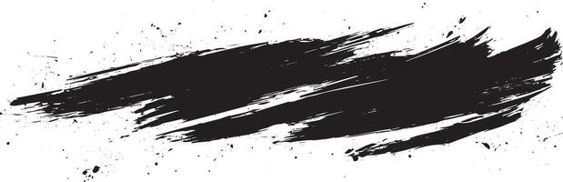 Grunge Black Brush Stroke Texture, Abstract Ink Splash Design Element vector
