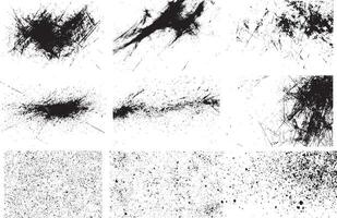 Abstract Ink Splatters, Brush Strokes, and Dynamic Splashes for Creative Designs vector