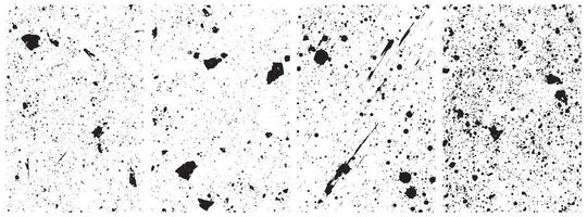 Grunge Ink Splatter Texture Pack, Abstract Drip, Splash, and Spray Overlays for Distressed Design vector