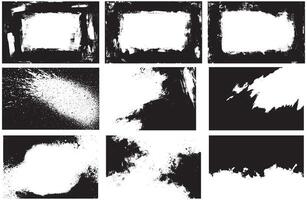 Abstract Ink Splatter and Brush Stroke Textures for Creative Backgrounds vector