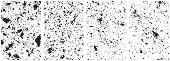 Grunge Ink Splatter Texture Pack, Abstract Paint Drops and Blot Stain Overlays vector