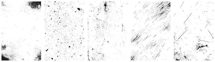 Grunge Texture Bundle with Ink Splatter, Dusty Borders, and Scratch Overlays, High-Resolution Distressed Background Set vector