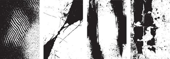 Grunge Texture Bundle, Halftone, Splatter, Crack and Distressed Wall Overlays vector