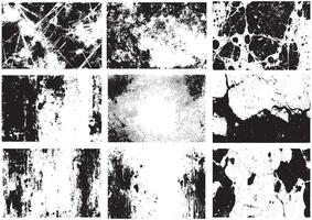 Grunge Ink Splatter and Halftone Distressed Texture Set for Creative Designs vector