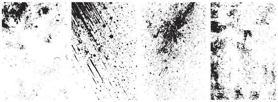 Grunge Splatter and Drip Texture Set, Abstract Ink Smudge and Distressed Overlay Collection vector