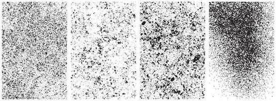 Grunge Noise Texture Set, Dusty Grain, Grit, and Speckled Overlay Pack for Distressed Effects vector
