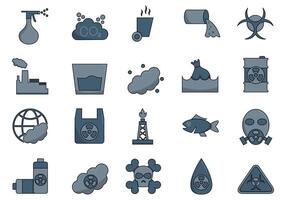 Environtment Pollution Element Set vector