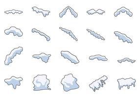 Snow Cap Design Element Set vector