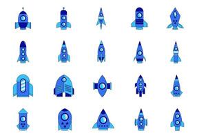 Space Rocket icon Element Set vector