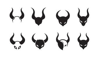 Classic Horns Design Collection enriched with distinctive patterns ideal for sophisticated graphic compositions vector
