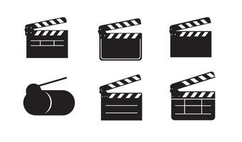 Artistic Movie Production Icons Perfect for Visual Media Projects vector