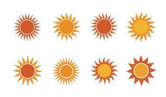 Sleek Sun Illustrations Elevating Dynamic Graphic Design Projects vector