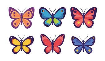 Playful colorful butterfly graphics with dynamic designs to inspire creativity and enhance innovative graphic projects vector