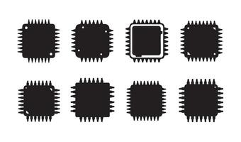 Refined Microchip Graphics Supporting Bold Engineering Art vector