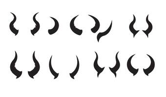 Trendy Horns Design Collection displaying artistic inspirations in well-curated high-quality graphic elements vector