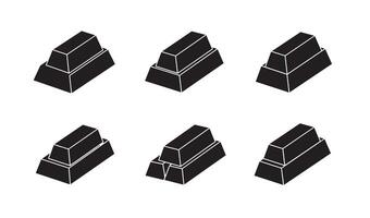 Creative Gold Bar Graphics Set Ideal for Elegant Visual Content vector
