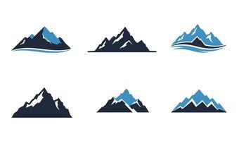 Dynamic Mountain Icons Tailored for Bold Design Projects vector