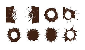Cracked terrain art concept style combining broken earth texture pattern innovation vector