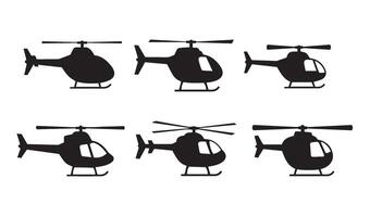 Stylish Helicopter Graphics Set Enhancing Visual Content Effortlessly vector