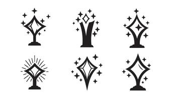 Elegant Sparkling Diamond Design Illustrations Highlighting Shimmering Gem Motifs vector