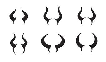 Modern Abstract Horns Silhouette Set showcasing contemporary aesthetics to elevate your graphic and artistic projects vector
