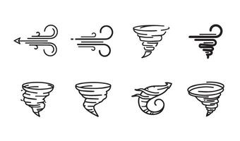 Creative Tornado Funnel Design Highlighting Rotational Weather Patterns vector