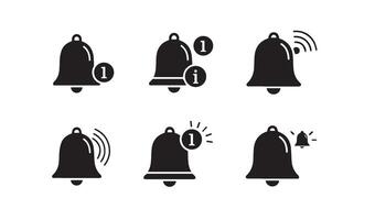 Decorative bell icons with numbers displayed for aesthetic graphic creations vector