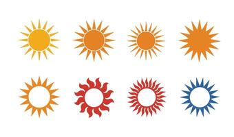 Stylish Sun Graphics Supporting Bright and Creative Visual Content vector