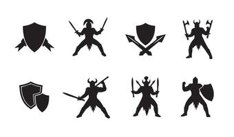 Fantasy Warrior Armor Illustrations featuring elegant medieval themes vector