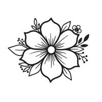 Artistic Floral Pattern Design Featuring Graceful Flower Style Concepts vector