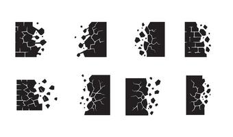Broken earth texture pattern style integrated into artistic cracked terrain design vector