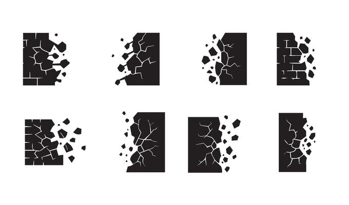 Broken earth texture pattern style integrated into artistic cracked terrain design