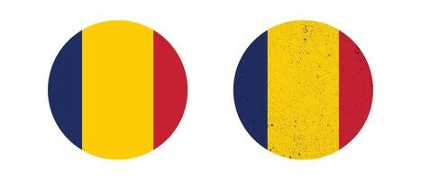 Illustration of Chad Round Flag. Round Flag of Chad A Detailed National Symbol of Patriotism and Freedom. vector