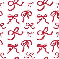 Red ribbon patterns on a white background for creative designs and crafts vector