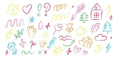 Cacharol doodle collection featuring colorful sketches and playful designs vector