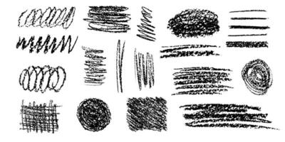 Black charcoal hatch patterns showcasing texture and variety in artistic expression vector