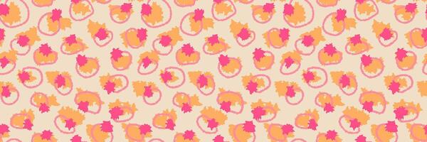 unique pink spotted seamless pattern. Hand drawing organic circular shapes. Colorful simple background. Contemporary minimalist print ornament vector
