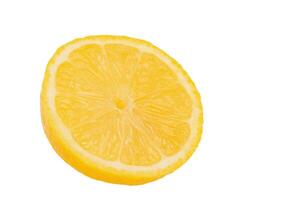 Half of yellow lemon isolate on white background. Fruit, citrus. photo