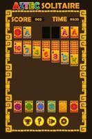 Golden Aztec Solitaire Game UI. Background and buttons for game assets. Aztec mobile game vector
