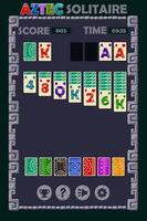 Aztec Solitaire Game UI. Background and buttons for game assets. Aztec mobile game vector