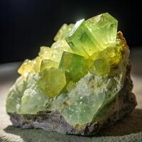 Sparkling Green Apophyllite Cluster Mineral Specimen Geological Crystal Formation photo